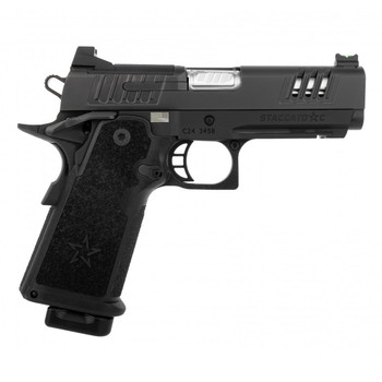 STACCATO 2011 C X-Series Optic Ready 9mm 4in Stainless Barrel 2x 17rds Mags Curved Trigger DLC Black Pistol (15-1501-000004-01) STACCATO 2011 C X-Series Optic Ready 9mm 4in Stainless Barrel 2x 17rds Mags Curved Trigger DLC Black Pistol (15-1501-000004-01)