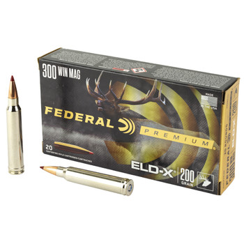 FEDERAL Centerfire Rifle Ammunition 300 Win Mag 200 Gr Eld-X (P300WELDX1)