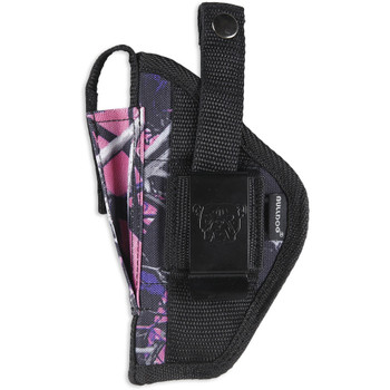 BULLDOG CASES Extreme Muddy Girl Ambi Holster w/ Belt Loop and Clip For Sub Compact Autos w/ 2 - 3in Barrels (FSN-20MDG)