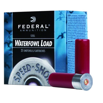 FEDERAL Speed-Shok Waterfowl 12 Gauge 3in #3 Steel Ammo, 25 Round Box (WF1433)