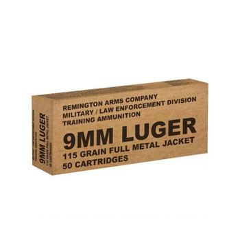 REMINGTON 9mm 115 Grain FMJ 50Rd Box Ammo (B9MM3)