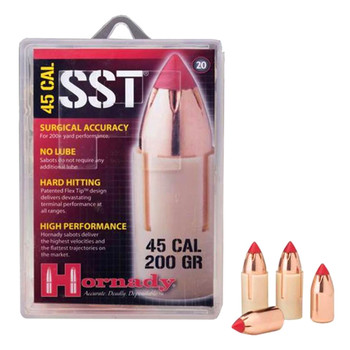 HORNADY 45 Cal Sabot with 40 Cal 200Gr Low Drag SST Muzzleloading Bullets (67132)