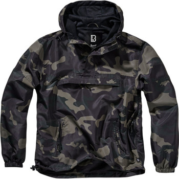 BRANDIT INDIVIDUAL WEAR Light Windbreaker Dark Camo Quarter Zip Pullover (3162-12004)
