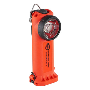 STREAMLIGHT Survivor X 250 Lumens With 120V/100V AC/12V DC Right-Angle Orange Flashlight (90952)