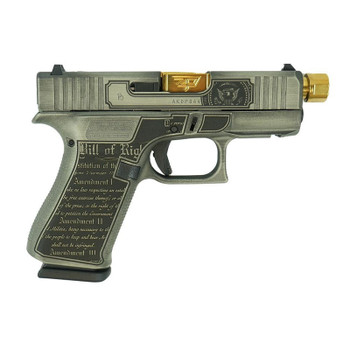 GLOCK G43X 9mm Luger 3.9in 10rd Trump Gold Barrel Edition Semi-Automatic Pistol (UX4350201FRMODTGB)