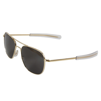 ROTHCO AO Eyewear 57mm Gold/Grey Lens Original Pilots Sunglasses (10701)