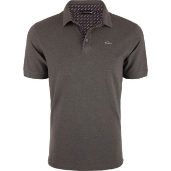 DRAKE Men's Pique Logo Castlerock Grey Heather Polo (DS4090-CRG)