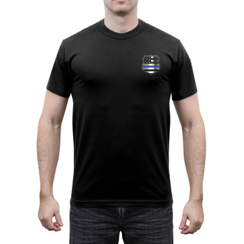 ROTHCO Men's Thin Blue Line Shield T-Shirt, XL (2937)