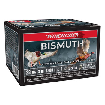WINCHESTER AMMO 28Ga 3in 15rd #5 Bismuth 1oz Shotshells (SWB2835XV)
