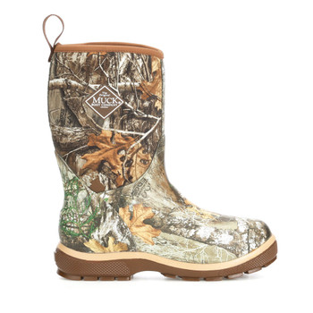 MUCK BOOT Kids Element Realtree Edge/Bison/Tan Boots (KEL-RTE-CA)