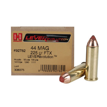 HORNADY LEVERevolution 44 Mag. 225 Grain FTX Ammo, 20 Round Box (92782)