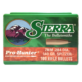 SIERRA Pro-Hunter 7mm 140Gr Spitzer 100/Box Rifle Bullets (1910)
