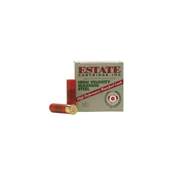 ESTATE Field & Range 12 Gauge 3in #4 Steel Ammo, 25 Round Box (HVST12MM-4)