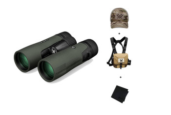 VORTEX Diamondback HD 8x42 Binocular w/ GlassPak Harness Case, Multicam Camo Cap and Microfiber Cleaning Cloth