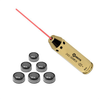 GRITR Red Laser Bore Sighter for Pistols/Rifles w/ Included Batteries, .308 Win