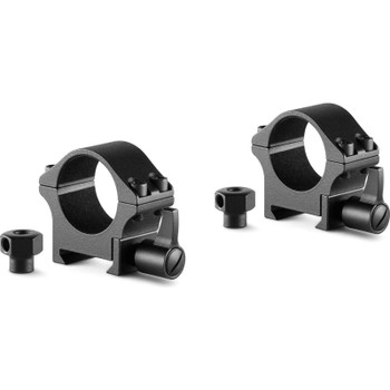 HAWKE Professional Weaver 1in Low 2pc Black Steel Rings (23100)