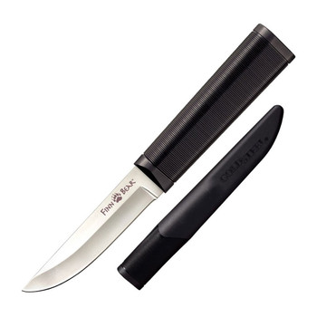 COLD STEEL Finn Bear 4in Straight Back Blade Black Polypropylene Handle Fixed Knife with Sheath (CS-20PC)