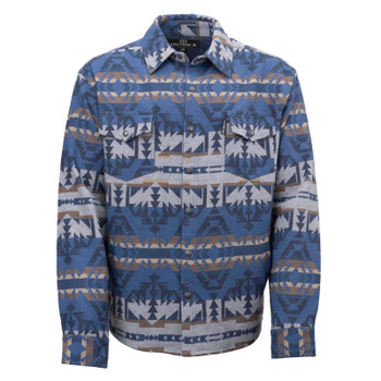 OUTBACK TRADING Men's Benson Shirt Blue Jacket (29935-BLU)