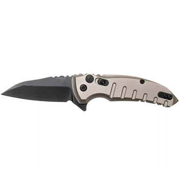 HOGUE X1-Microflip 2.75in Wharncliffe Tumble Matte Flat Dark Earth Folding Knife (24167)