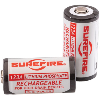 SUREFIRE Two SFLFP123 Lithium Iron Phosphate Rechargeable Batteries & Charger (SFLFP123-KIT)