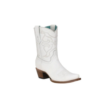 Open-box: CORRAL Ld White Embroidery Ankle Boot, Size: 8.5, Width: M - Damaged package