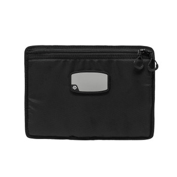 GRITR Single Handgun Sleeve - Soft Gun Case with ID Patch & Lockable Zippers, Black