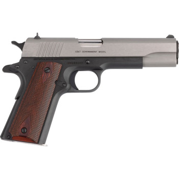COLT'S MANUFACTURING Government .45 ACP 5in 8rd Stainless/Blued Pistol (O1911C-TT-E)