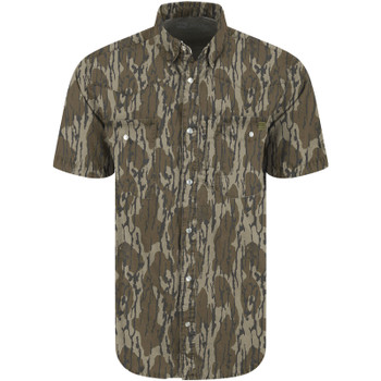 DRAKE Cinco Ranch Western Acid Wash Solid Original Bottomland SS Shirt (DS2233-024)