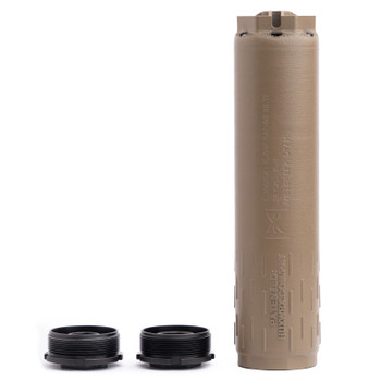 HUXWRX Flow Range 36 Ti FDE Suppressor with 1/2x28 and 5/8x24 Direct Threads (3728)