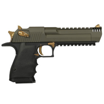 MAGNUM RESEARCH Desert Eagle L6 .357 Magnum 6in 9rd Mil-Spec Green Cerakote/Black Pistol w/ Picatinny Bottom Rail (DE357L6MSG)