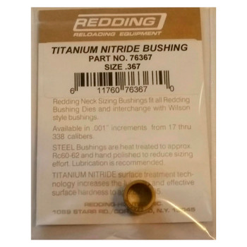REDDING .367in Titanium Nitride Neck Sizing Bushing (76367)