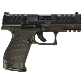 WALTHER PDP Two Tone Compact OR 9mm 4in 2x 10rd Mags OD Green Frame Striker-Fired Pistol (2871904)
