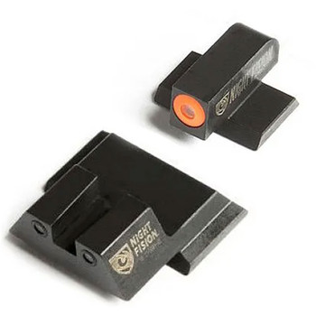 NIGHT FISION Orange Front Ring/U Notch Black Rear Rings Night Sight Set for S&W M&P Shield/Shield Plus (SAW-202-007-OGZG)