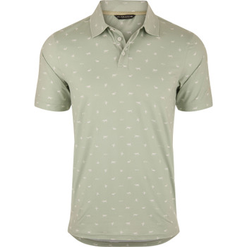 DRAKE Men's Performance Print Desert Sage Polo (DS4092-DSE)