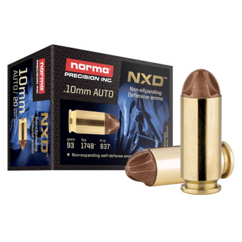 NORMA USA 10mm Auto 93Gr NXD 20rd Box Ammo (611340020)