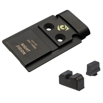 NIGHT FISION Optic Plate + Blacked Out Sights Combo: 509T to Glock Full Size MOS (GLK-OPBS-509T-MOS-ZXZX)