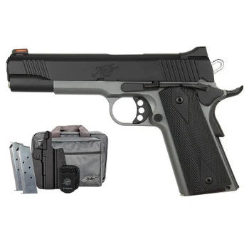 KIMBER 1911 Custom LW Shadow Ghost .45 ACP 5in 8rd Pistol Bundle w/ Three Mags, Holster and Range Bag (3700891)