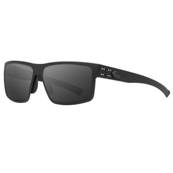 GATORZ EYEWEAR Rig Black Frame w/ Black Logo and Smoke Optimized Polarized Lens Sunglasses (GZ-14-010)