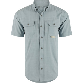 DRAKE Wingshooter Trey Quarry Cross Hatch Short Sleeve Shirt (DS2625-QRU)