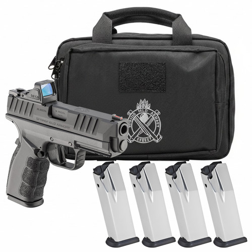 SPRINGFIELD ARMORY XD MOD.4 OSP 9mm 4in Pistol Gear Pac with Viridian RFX11, 4x 10rd Mags, Pistol Bag (XDDG9101BLC-M4-PAC)