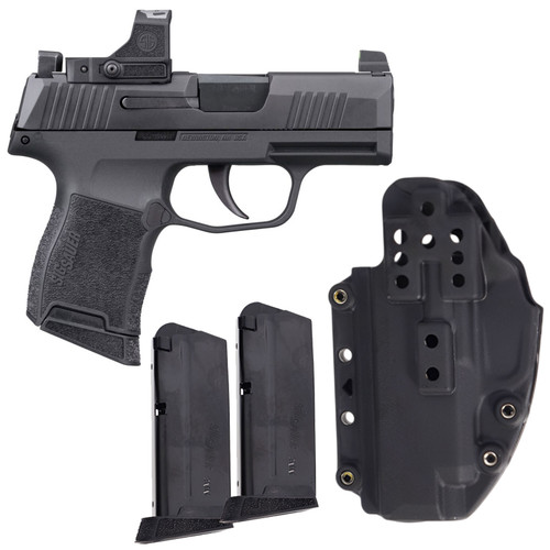 SIG SAUER P365 TACPAC Romeo-RS 9mm 3.1in 3x 12rd Mags Striker-Fired Pistol with Holster (365-9-BXRS-TACPAC-RS)
