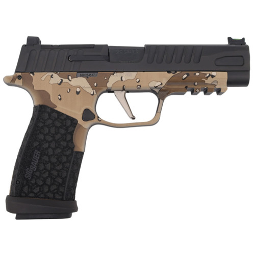 SIG SAUER P365 FUSE 9mm 4.3in 1x 17rd/2x 21rd Mags Black/Chocolate Chip Camo Striker-Fired Pistol (365XF-9-BFO-CHOC)