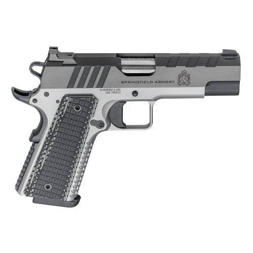 SPRINGFIELD ARMORY 1911 Emissary 9mm 4.25in G10 Grip 9+1rd Blued /Stainless Pistol (PX9217L)