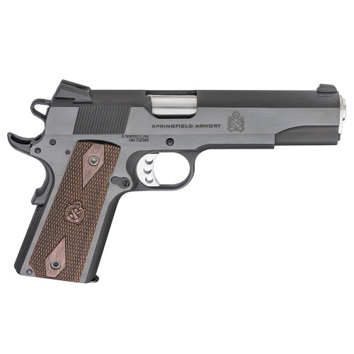 SPRINGFIELD ARMORY 1911 Garrison 9mm Luger 5in 9rd Blued Pistol with Thinline Wood Grips (PX9419)