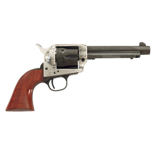 TAYLORS & COMPANY Cattleman Photo Engraved 1873 .357 Mag 5.5in 6rd Coin Finish Revolver (550923)