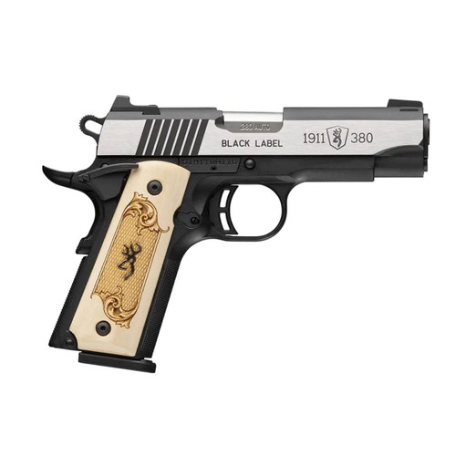 BROWNING 1911-380 Black Label Medallion Maple Compact .380 Auto 3.625in 8rd Semi-Automatic Pistol (51999492)