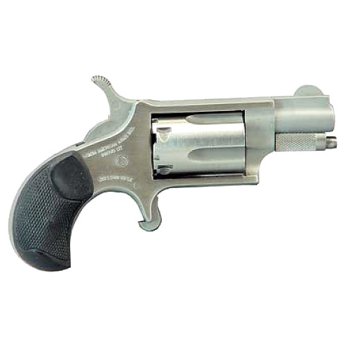 NORTH AMERICAN ARMS 22LR 1.125in 5rd Stainless Mini Revolver with Cobblestone Rubber Grip (NAA-22LR-CR)