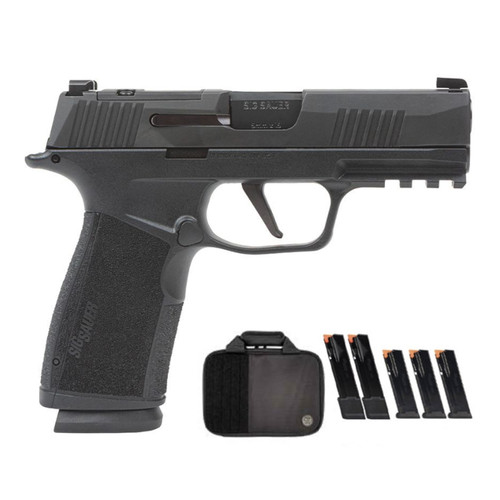SIG SAUER P365-XMACRO TACPRO 9mm 3.7in 3x 17rd / 2x 21rd Mags Black Pistol with Savior Bag (365XCA-9-BXR3-MS-TACPRO)