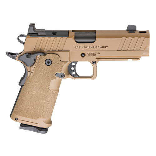 SPRINGFIELD ARMORY 1911 DS Prodigy Comp AOS 9mm 4.25in 17rd/20rd Coyote Brown Pistol (PH9117AOSCB-COMP)
