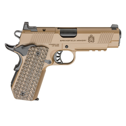 SPRINGFIELD ARMORY 1911 TRP AOS 45 ACP 4.25in 3x 7rd Mags Carry Contour Coyote Brown Pistol (PC9124LRCB-CCAOS)